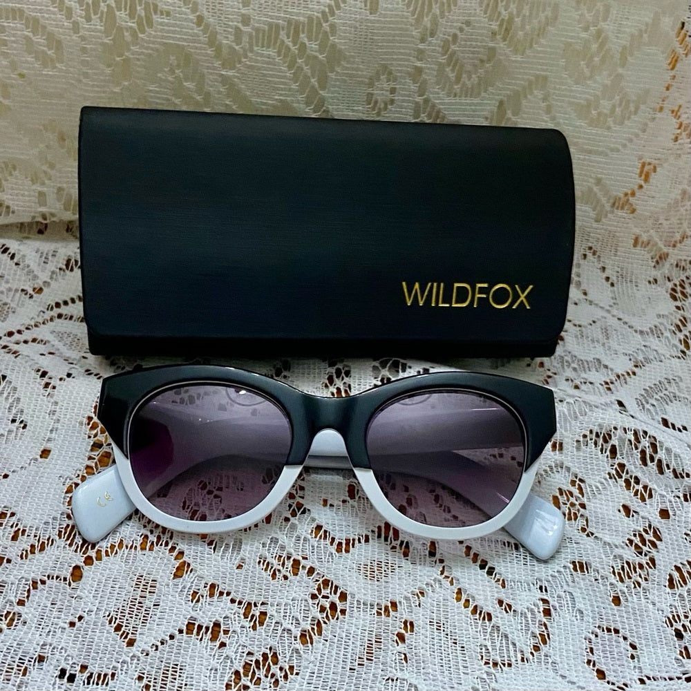 Wildfox Monroe Black and White Sunglasses with Original Case