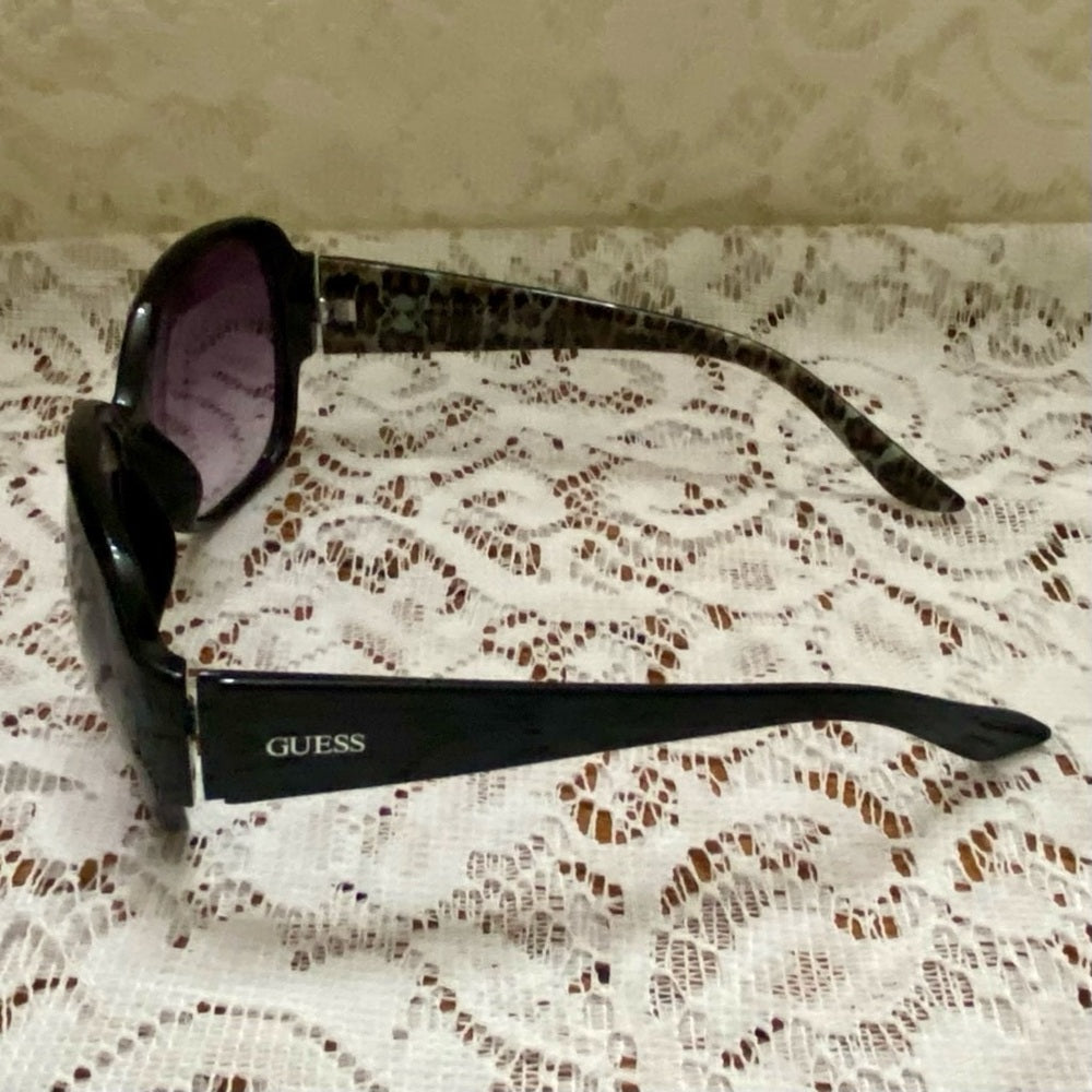 Vintage Guess Purplish Black Oversized Sunglasses