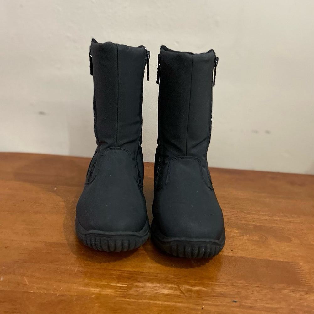 Totes Zippy Black Water Repellent Snow Boots Size 9
