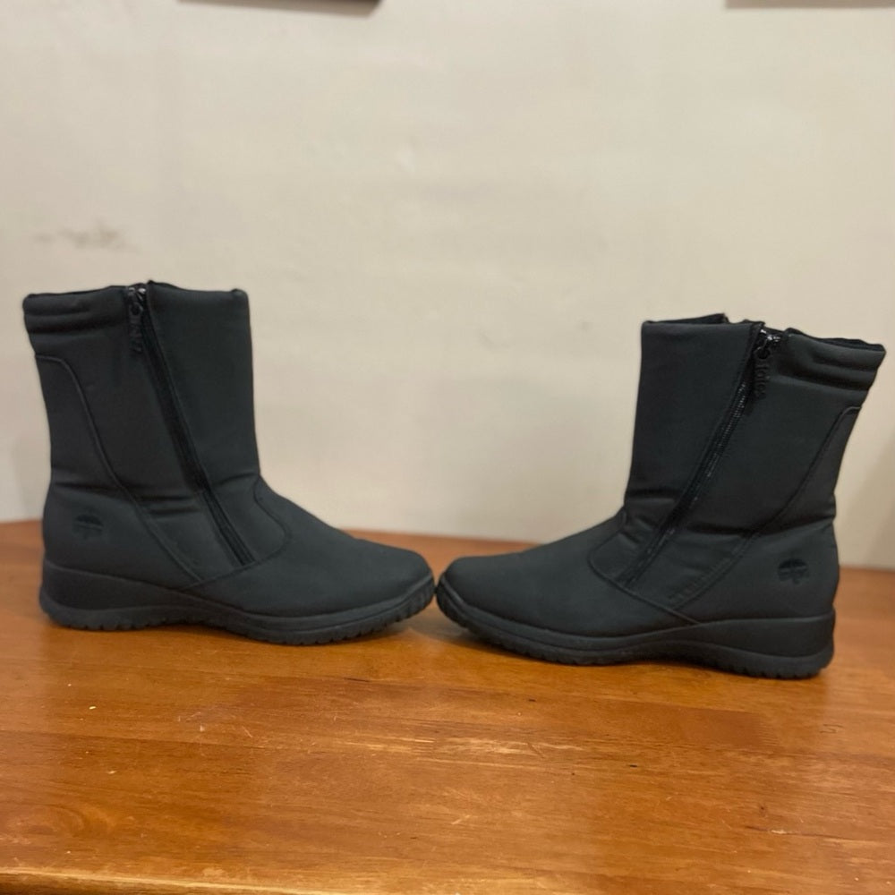 Totes Zippy Black Water Repellent Snow Boots Size 9