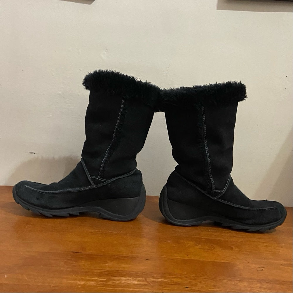 Sporto Black Waterproof Suede Leather Boots Size 8