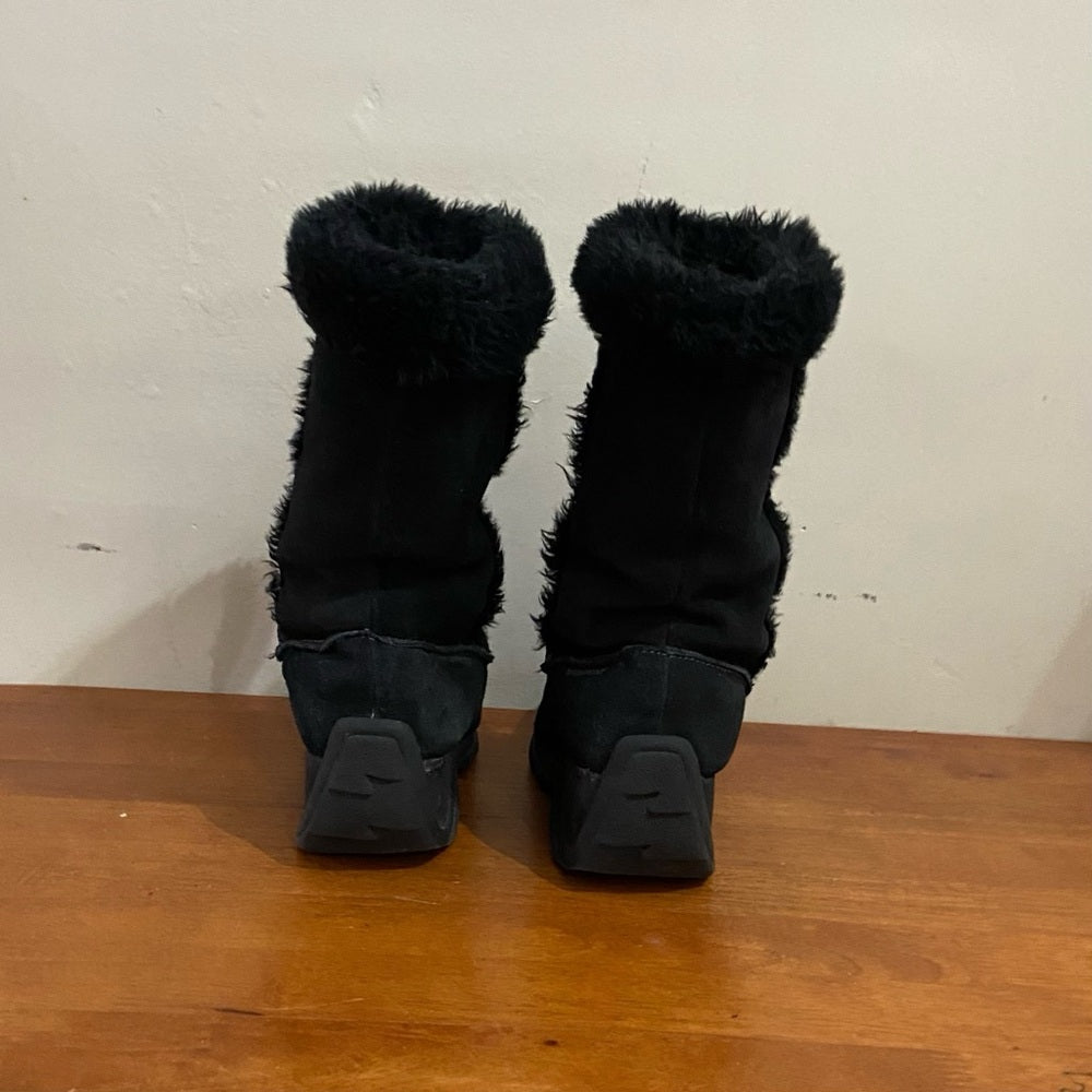 Sporto Black Waterproof Suede Leather Boots Size 8