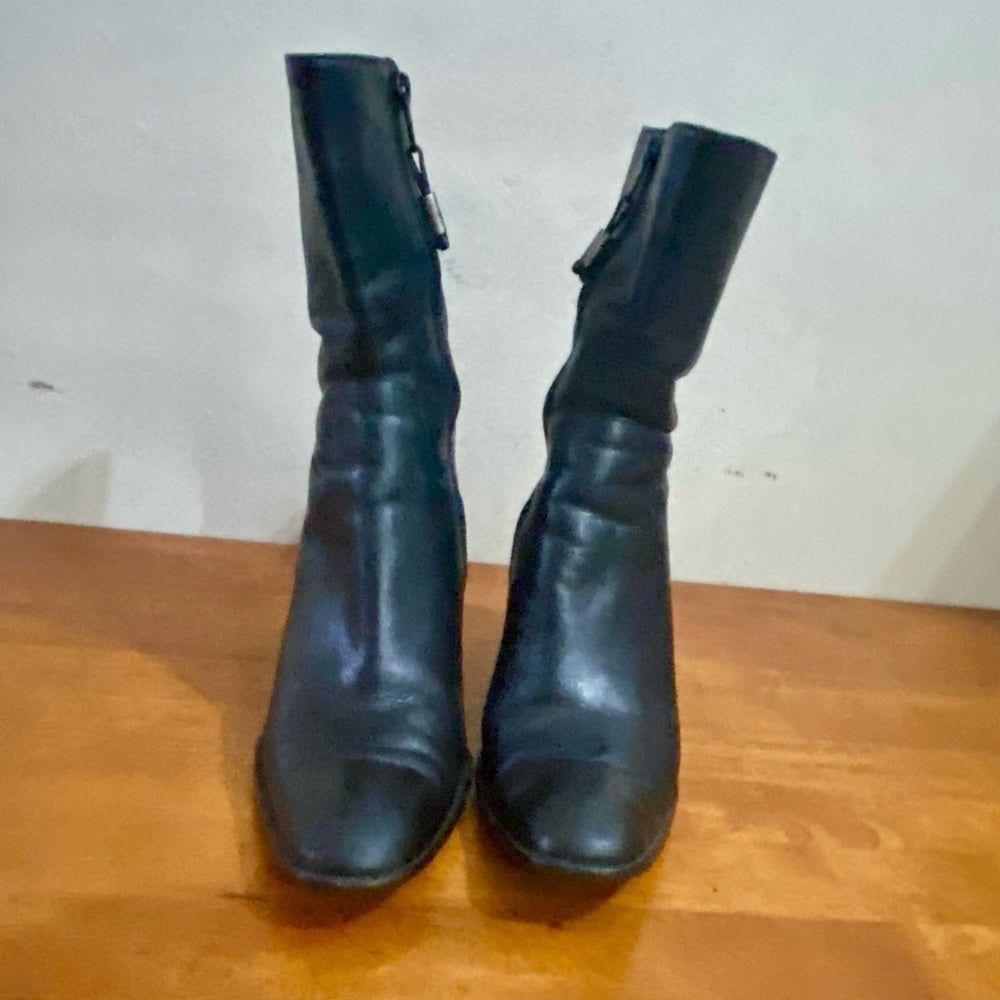 Ralph Lauren Black Leather Boots Size 9