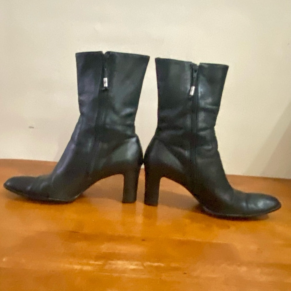 Ralph Lauren Black Leather Boots Size 9