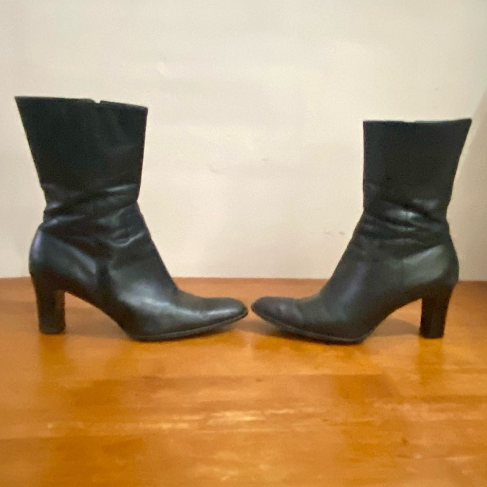 Ralph Lauren Black Leather Boots Size 9