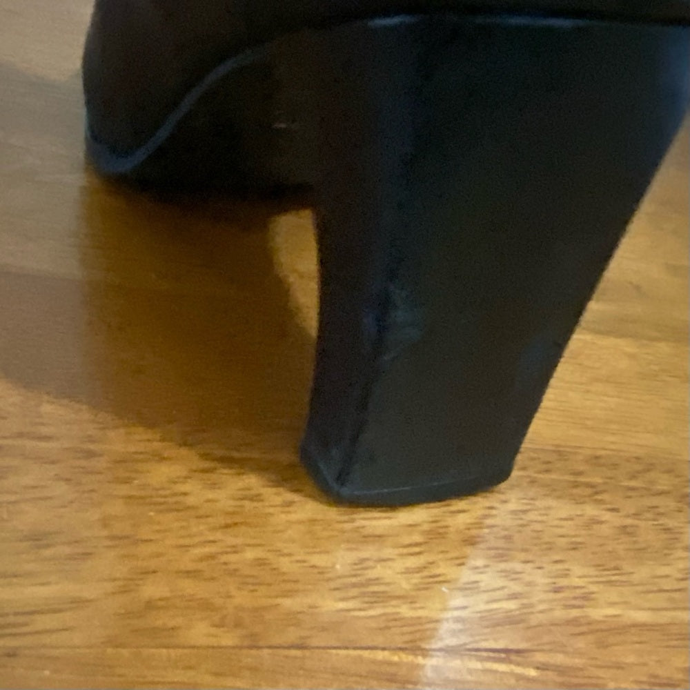 DKNY Black Leather Boots Size 9-10