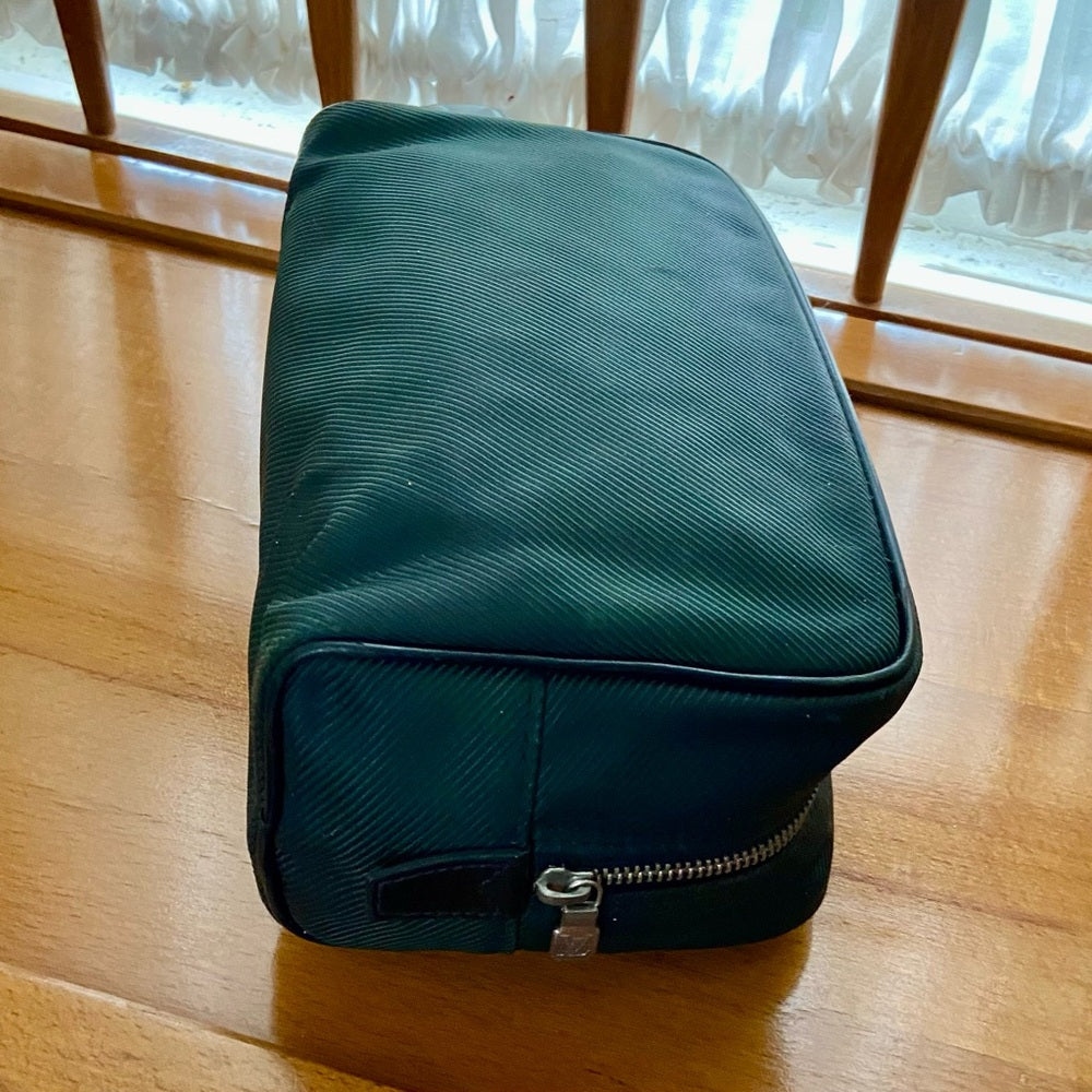 Louis Vuitton, Dark Green Canvas Mens Pouch-Clutch