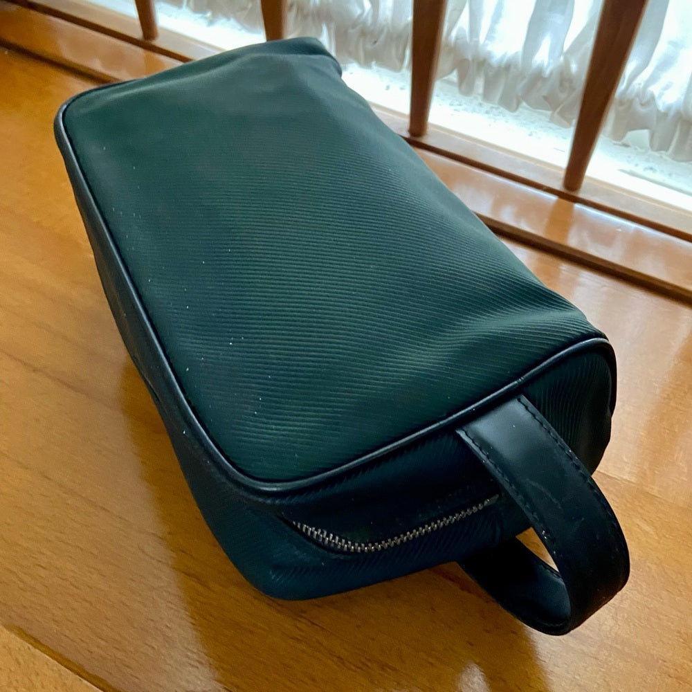 Louis Vuitton, Dark Green Canvas Mens Pouch-Clutch