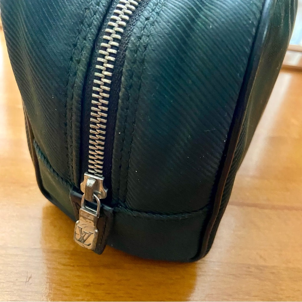 Louis Vuitton, Dark Green Canvas Mens Pouch-Clutch