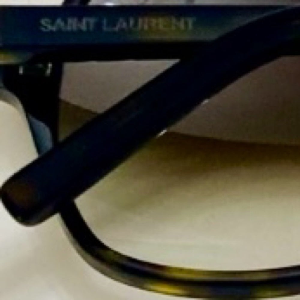 Saint Laurent, Italy Brown Tortoise Sunglasses 57#16 140
