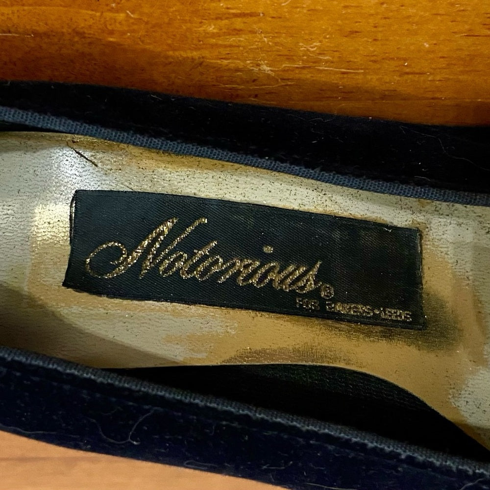 Notorious Black Velvet High Heel Shoes Size 8