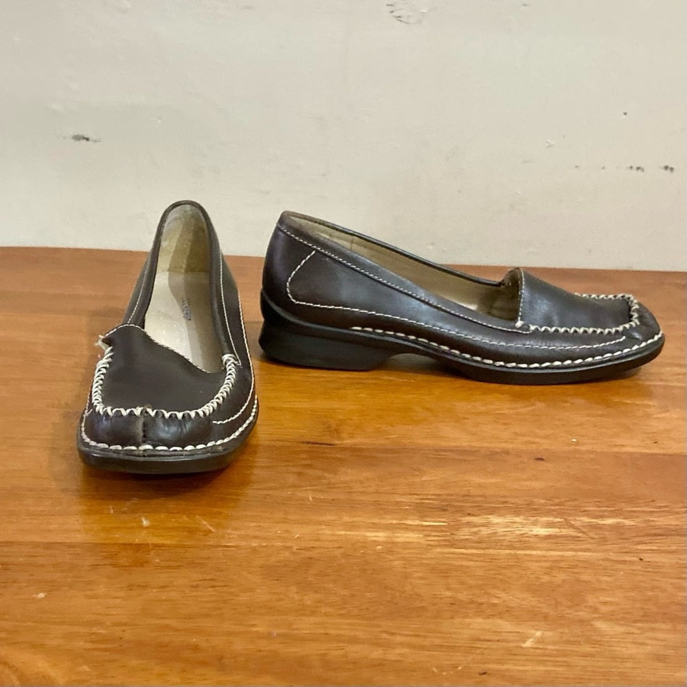 Dockers Brown Leather Flat Shoes Size 6M