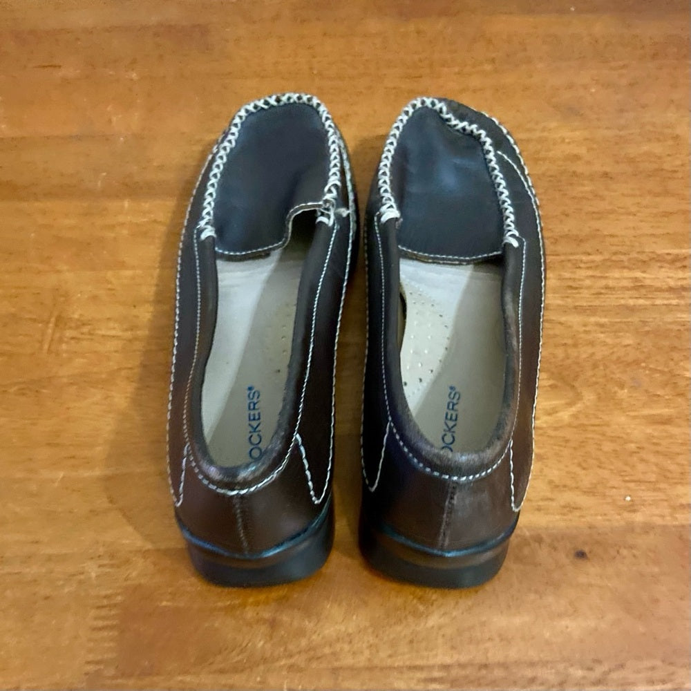 Dockers Brown Leather Flat Shoes Size 6M