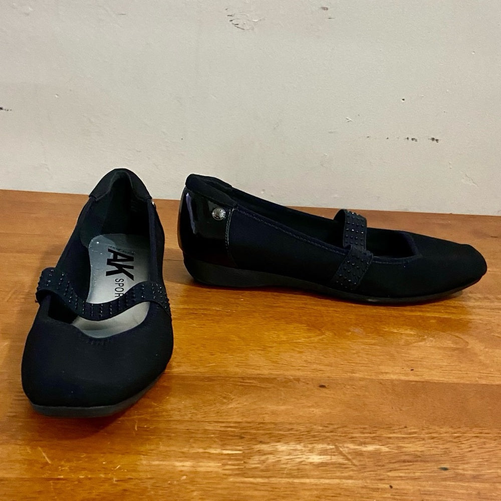 Anne Klein Sport- Mary Jane Black Slip-on or Loafer-Size 8