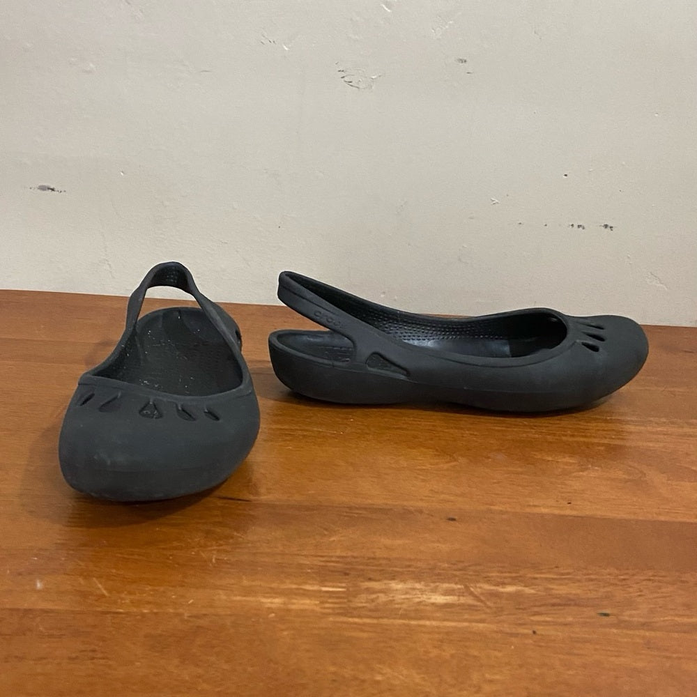 Crocs Black Shoes - Slip on - Loafer Size 9W