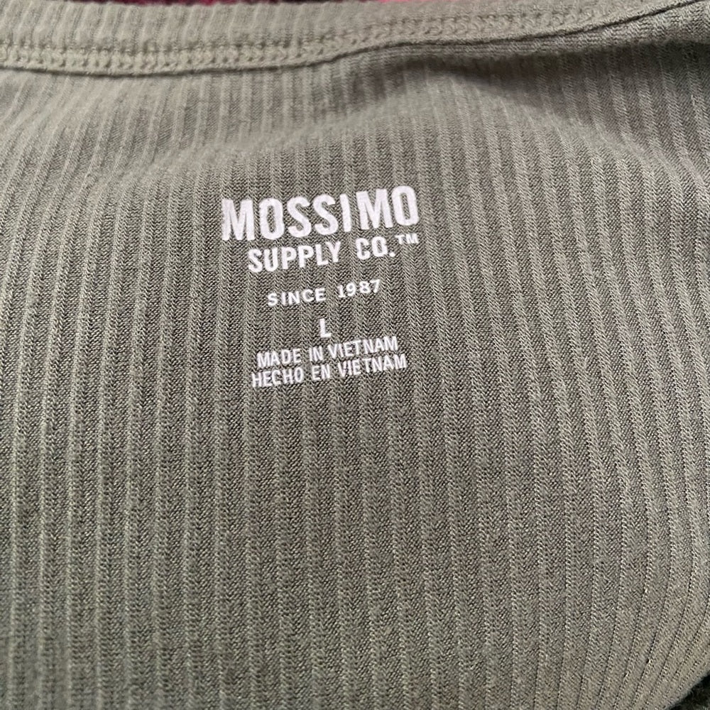 Mossimo Supply Co. Olive Green Ribbed Dress Size L