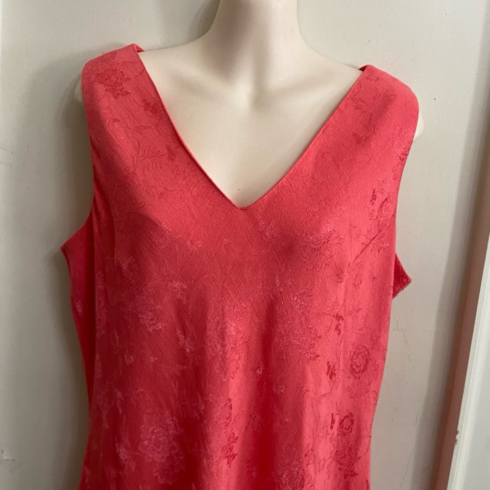 Dressbarn Orange -Peach Lined Dress Size 12