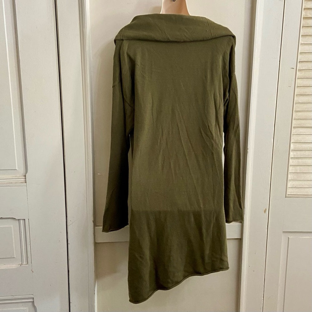 Neiman Marcus Olive Green Mini Sweater Dress (L)