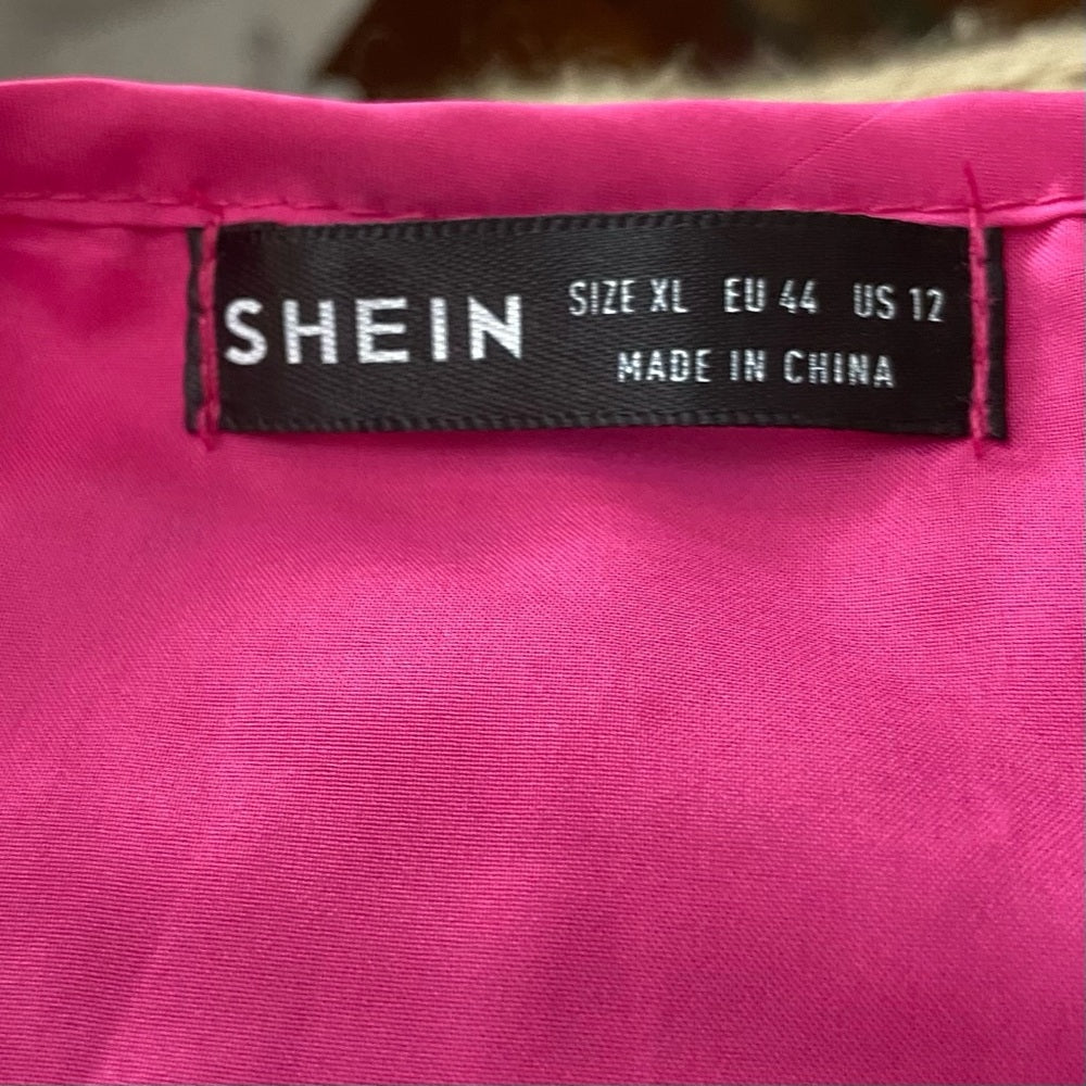 SHEIN Pink Eyelet Lined Dress, New Without Tag, Size 12