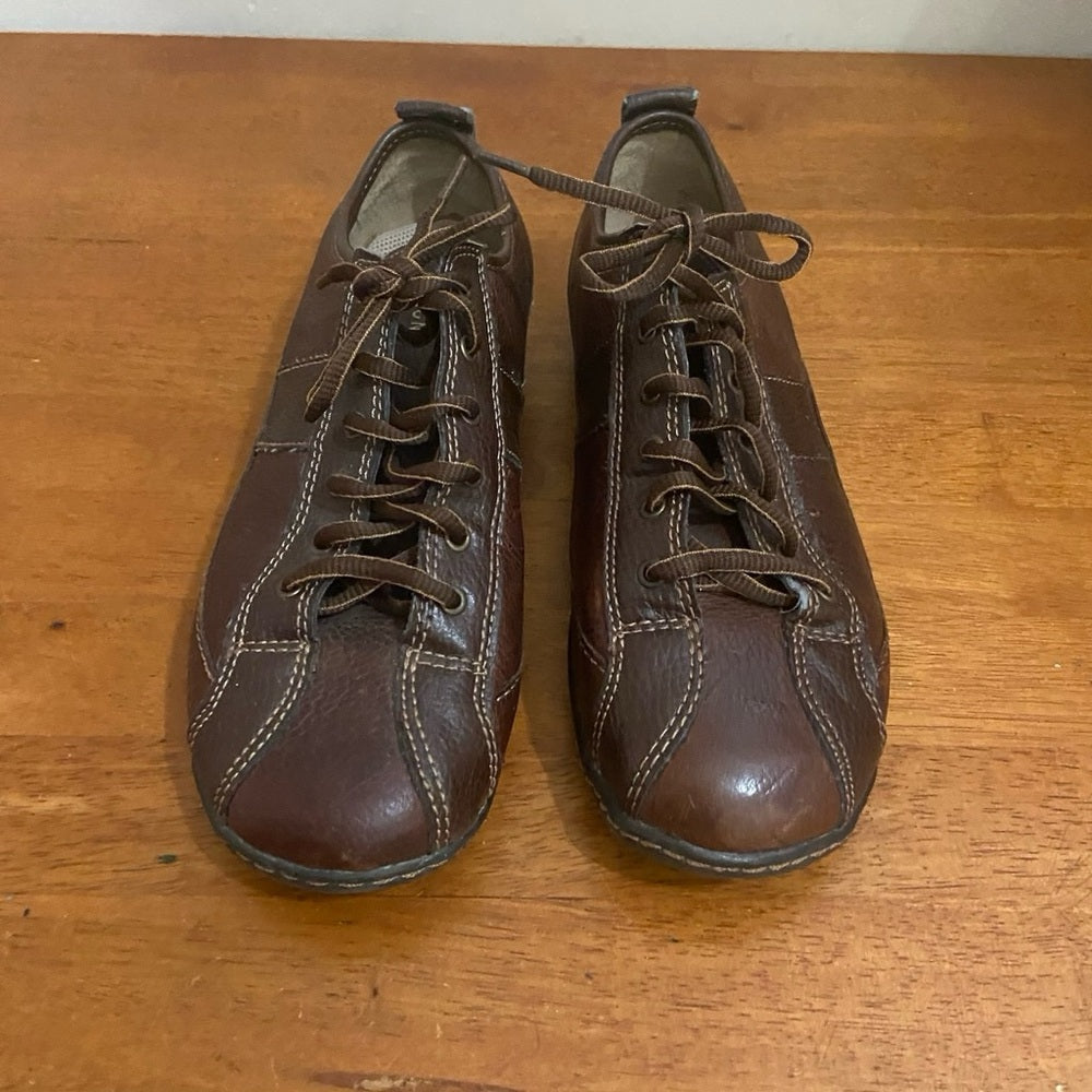 Merona Brown Leather Sneakers-Loafers Size 9