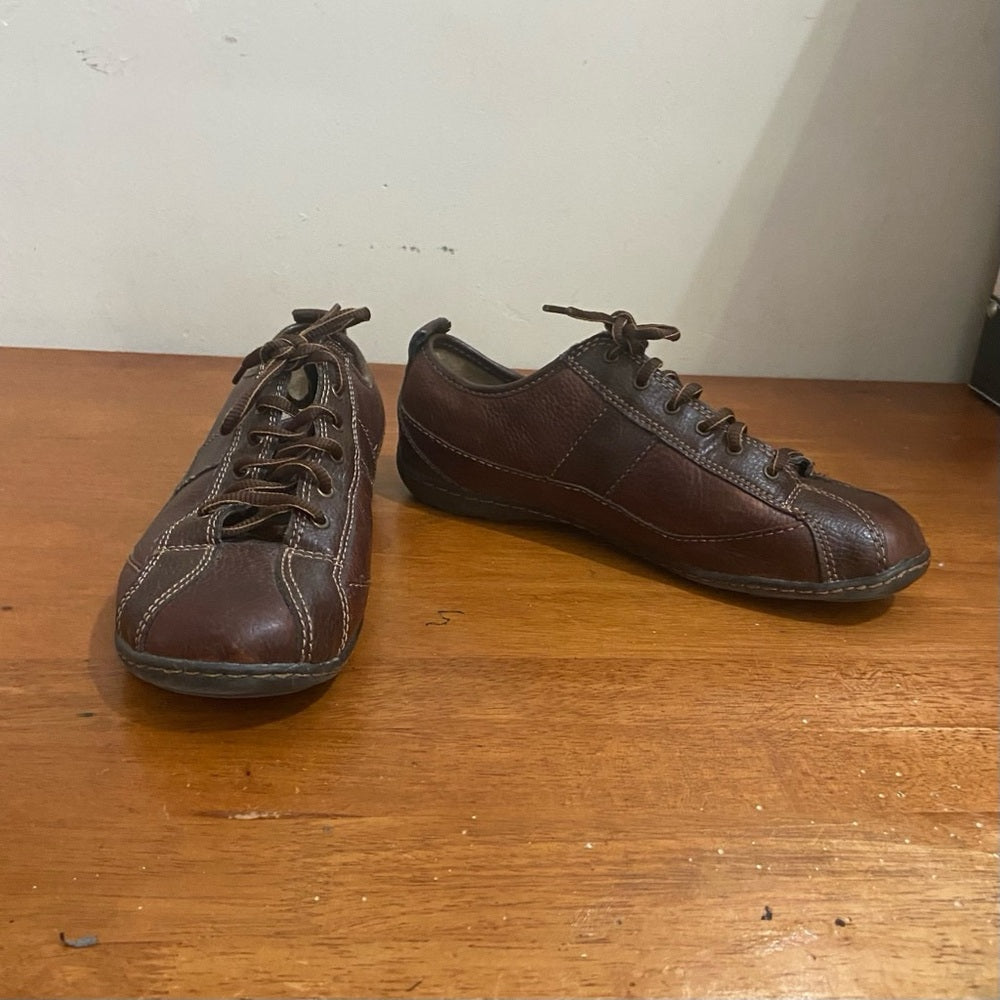 Merona Brown Leather Sneakers-Loafers Size 9