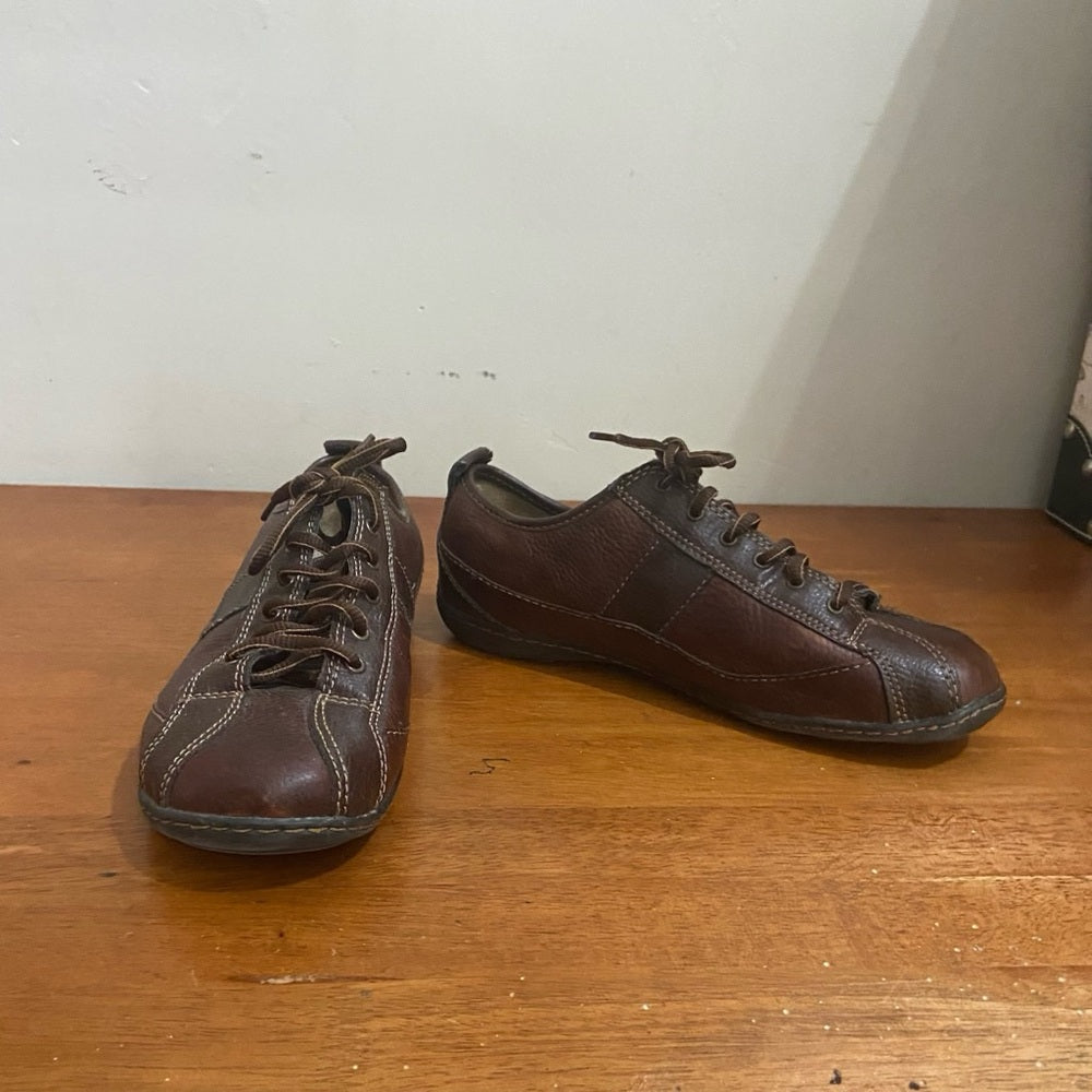 Merona Brown Leather Sneakers-Loafers Size 9