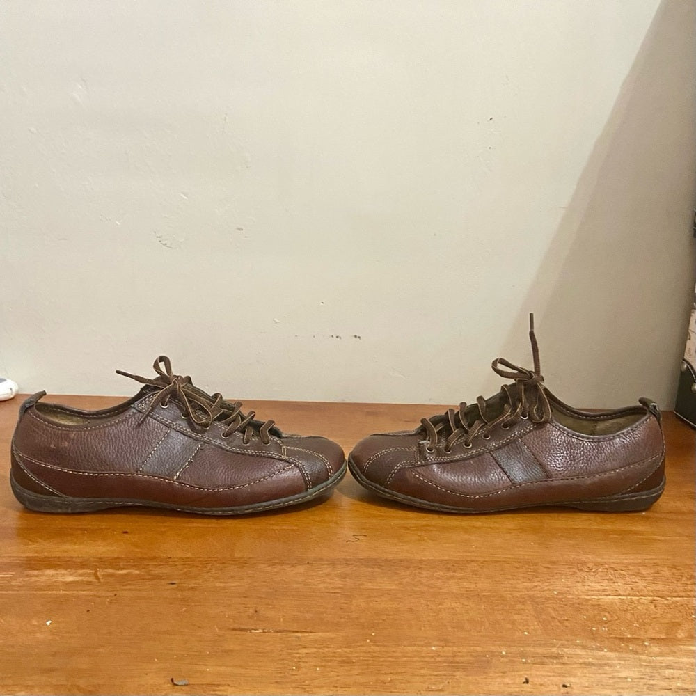 Merona Brown Leather Sneakers-Loafers Size 9