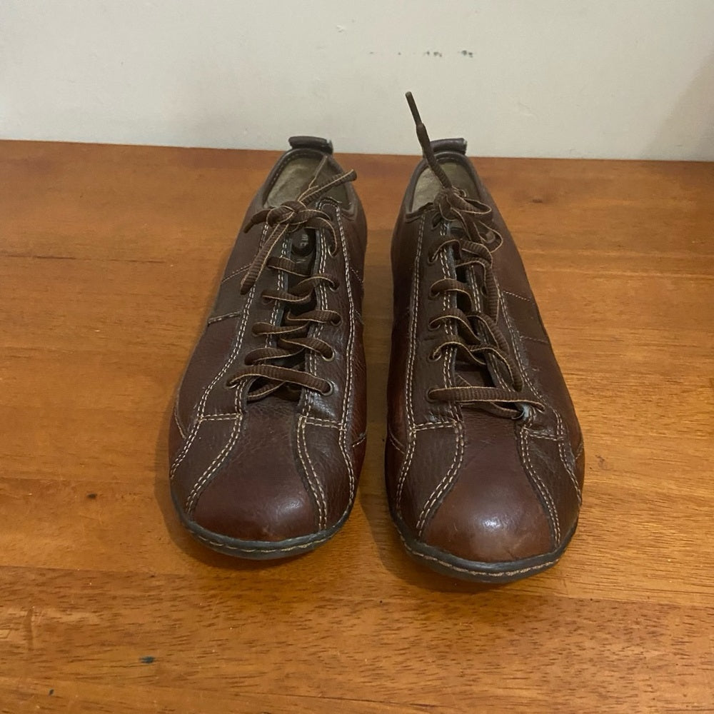 Merona Brown Leather Sneakers-Loafers Size 9