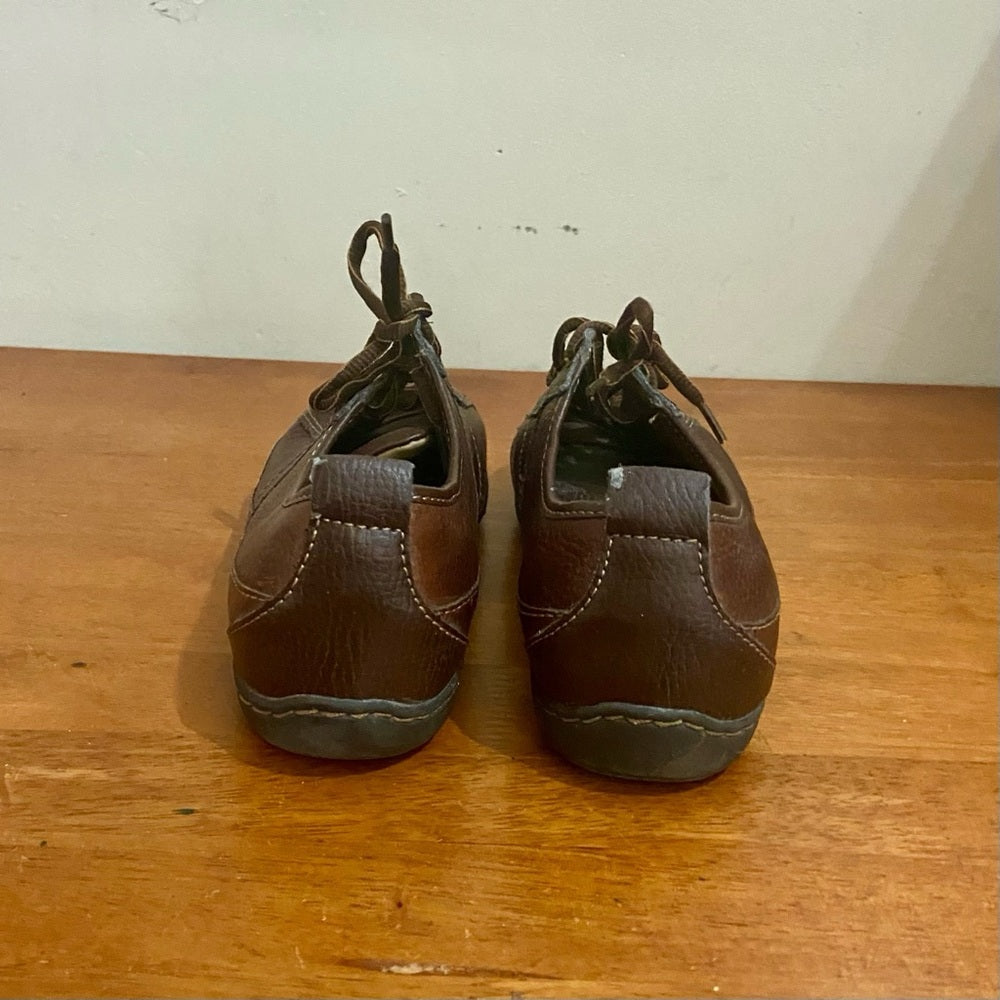 Merona Brown Leather Sneakers-Loafers Size 9