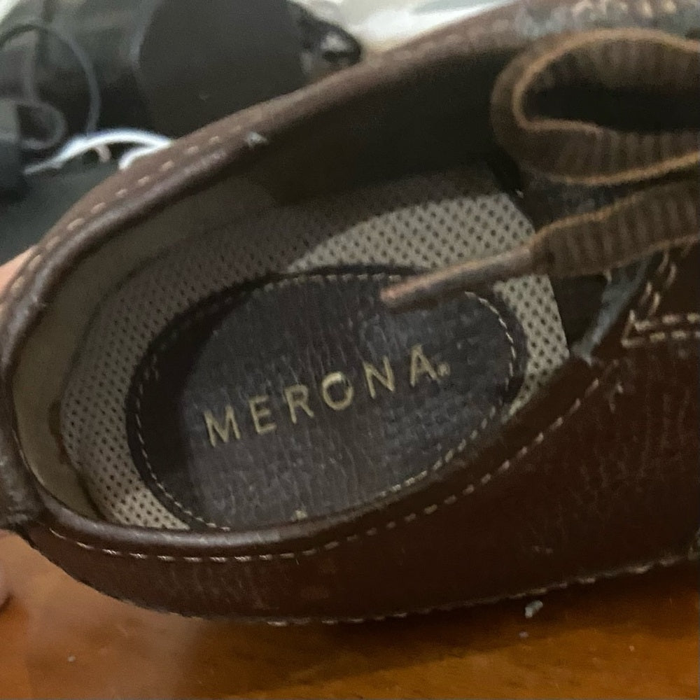 Merona Brown Leather Sneakers-Loafers Size 9