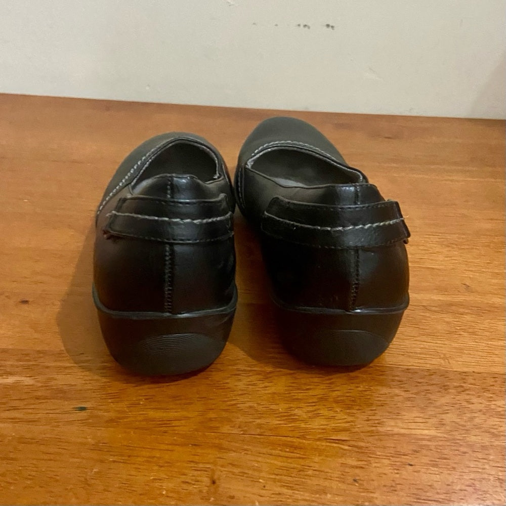 Life Stride Velocity Memory Foam, Black Leather Shoes-Loafer-Size 8.5