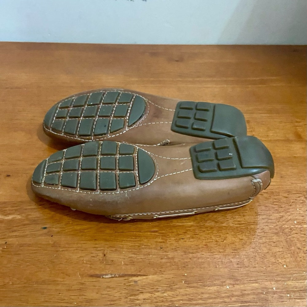 Clarks Artisan Tan Brown Leather Moccasins-Loafer Size 7M