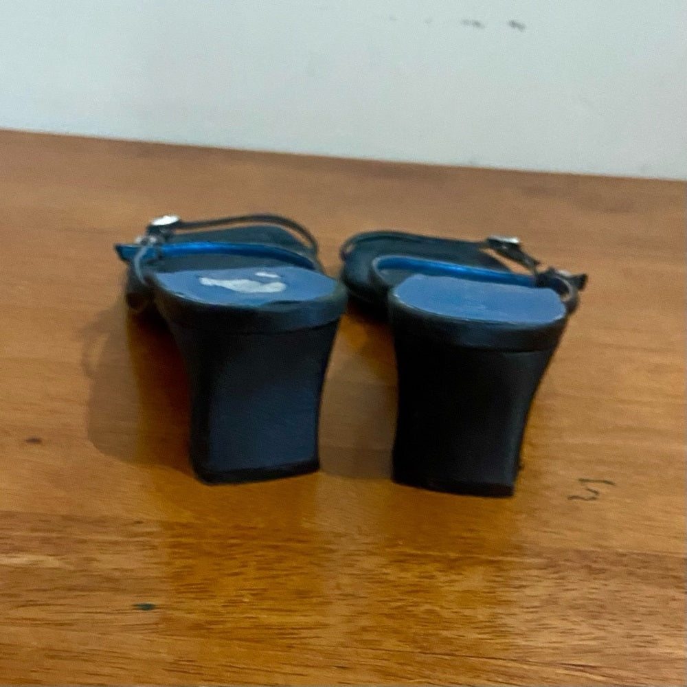 Unisa Black Heeled Sandals Size 8