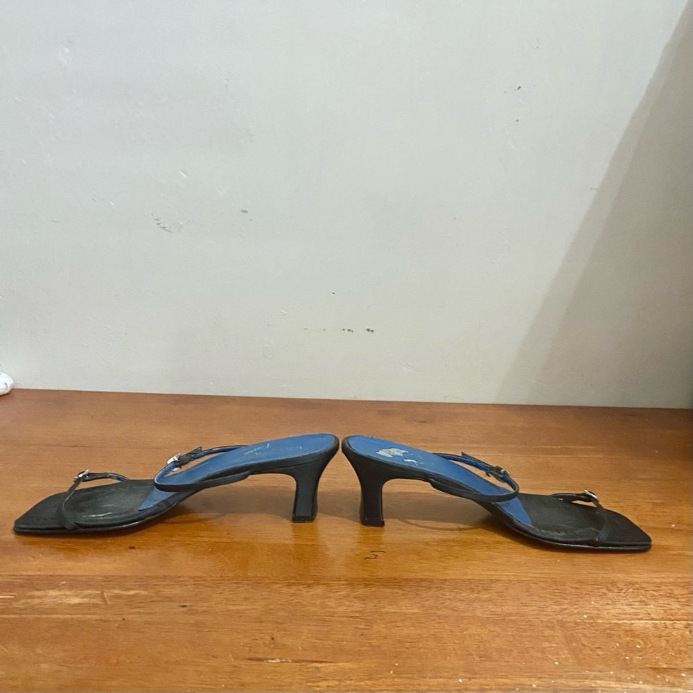 Unisa Black Heeled Sandals Size 8