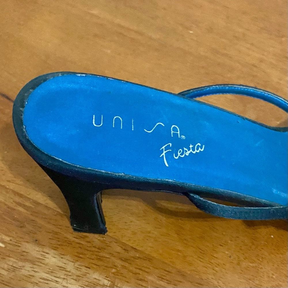 Unisa Black Heeled Sandals Size 8