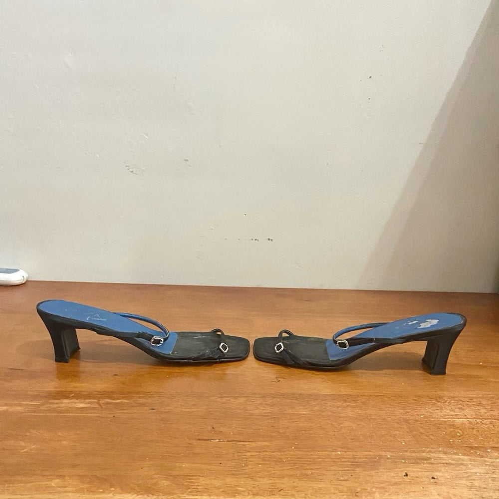Unisa Black Heeled Sandals Size 8