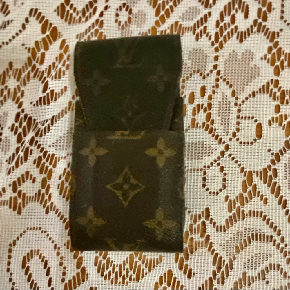 Vintage Louis Vuitton Brown Mono Cigarrete Case, Eye Glass, Cell Phone Case