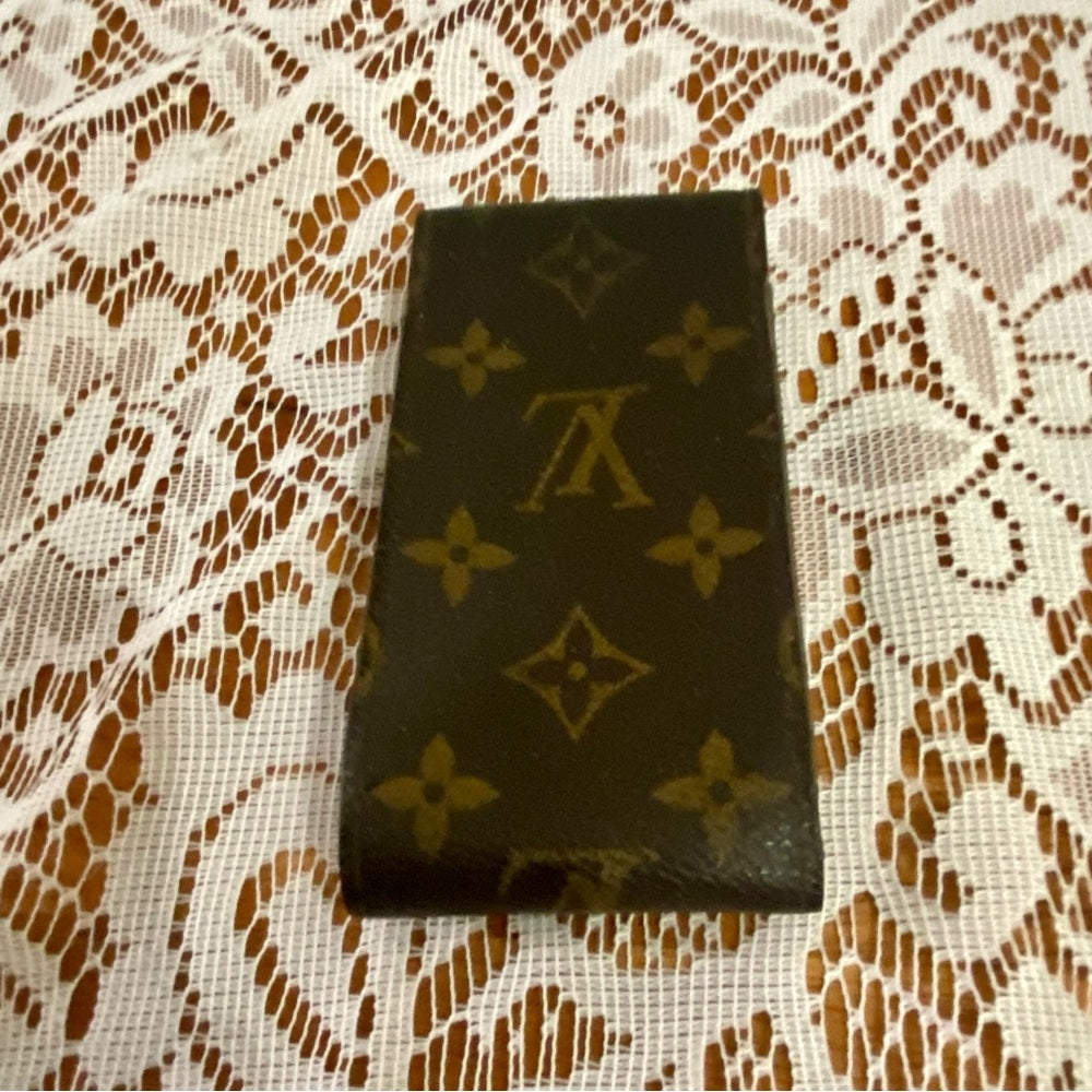 Vintage Louis Vuitton Brown Mono Cigarrete Case, Eye Glass, Cell Phone Case