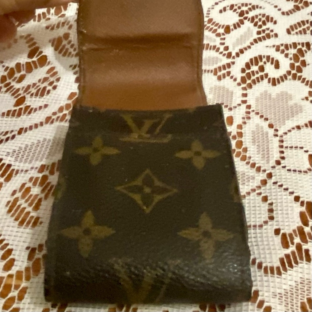 Vintage Louis Vuitton Brown Mono Cigarrete Case, Eye Glass, Cell Phone Case