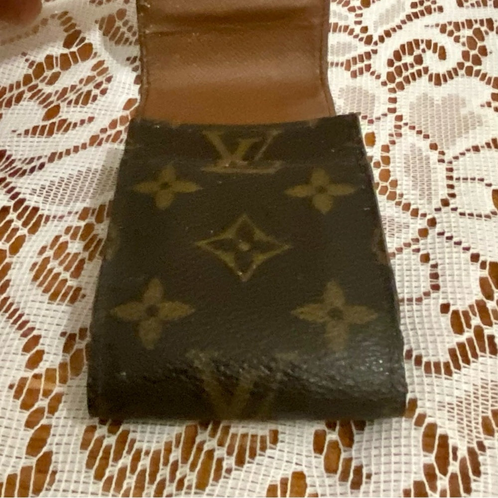 Vintage Louis Vuitton Brown Mono Cigarrete Case, Eye Glass, Cell Phone Case