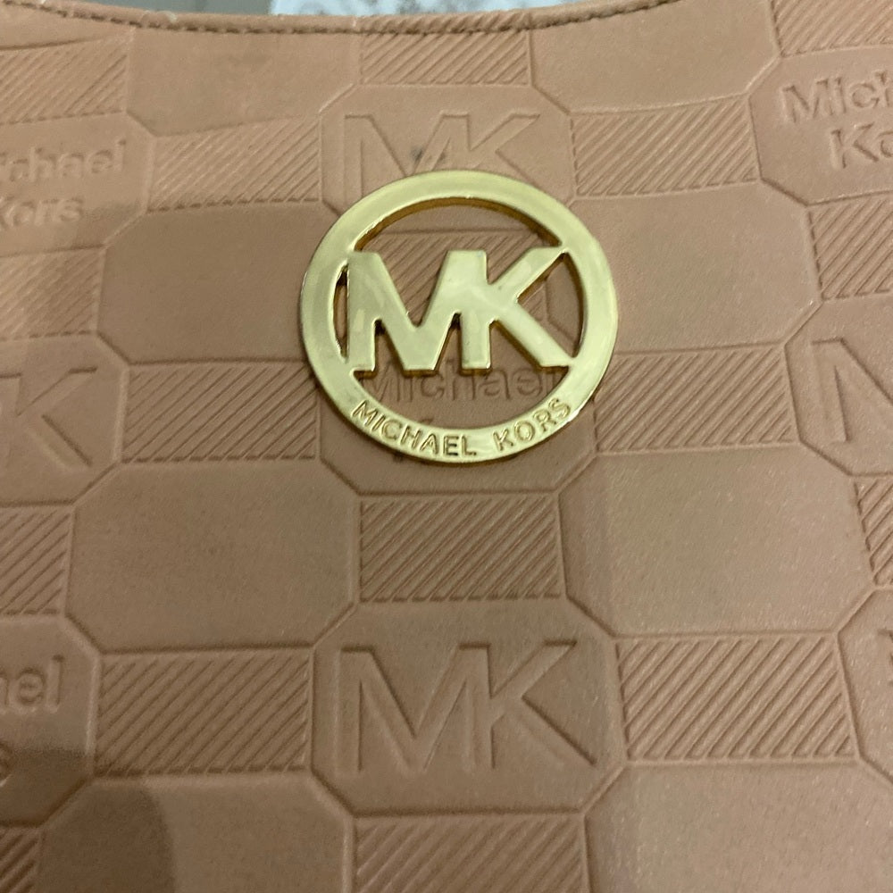 Michael Kors Embossed Pink Leather, Bifold, Long Wallet 7.5in d 4in