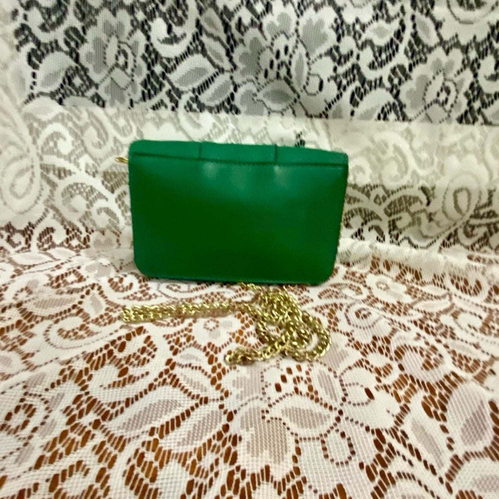 Green Floral -Small Crossbody Bag -7in x 4.5in x 2in