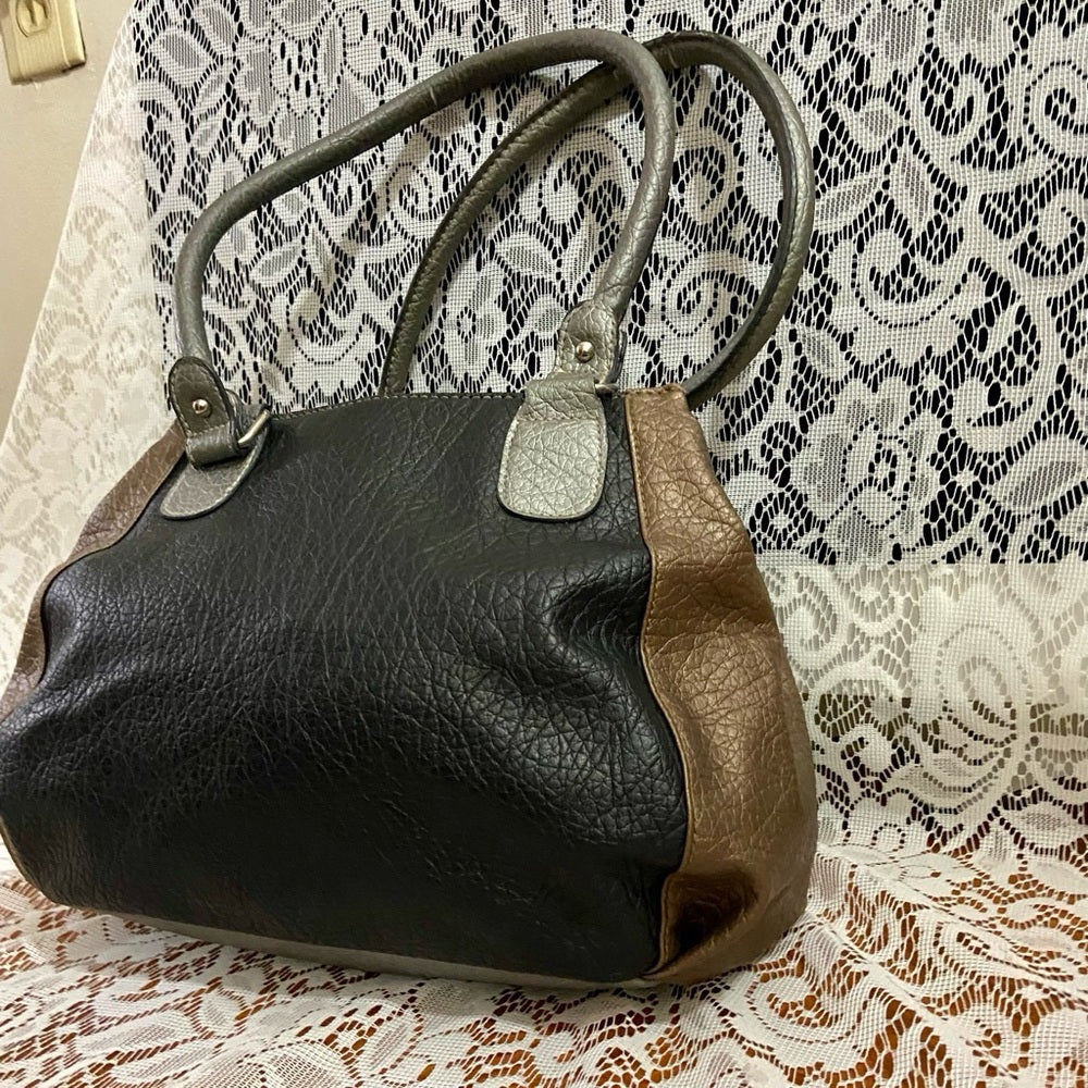 Rossetti Tri-color 2-Way Handbag Shoulder Bag 9in x 8.5in x 4in