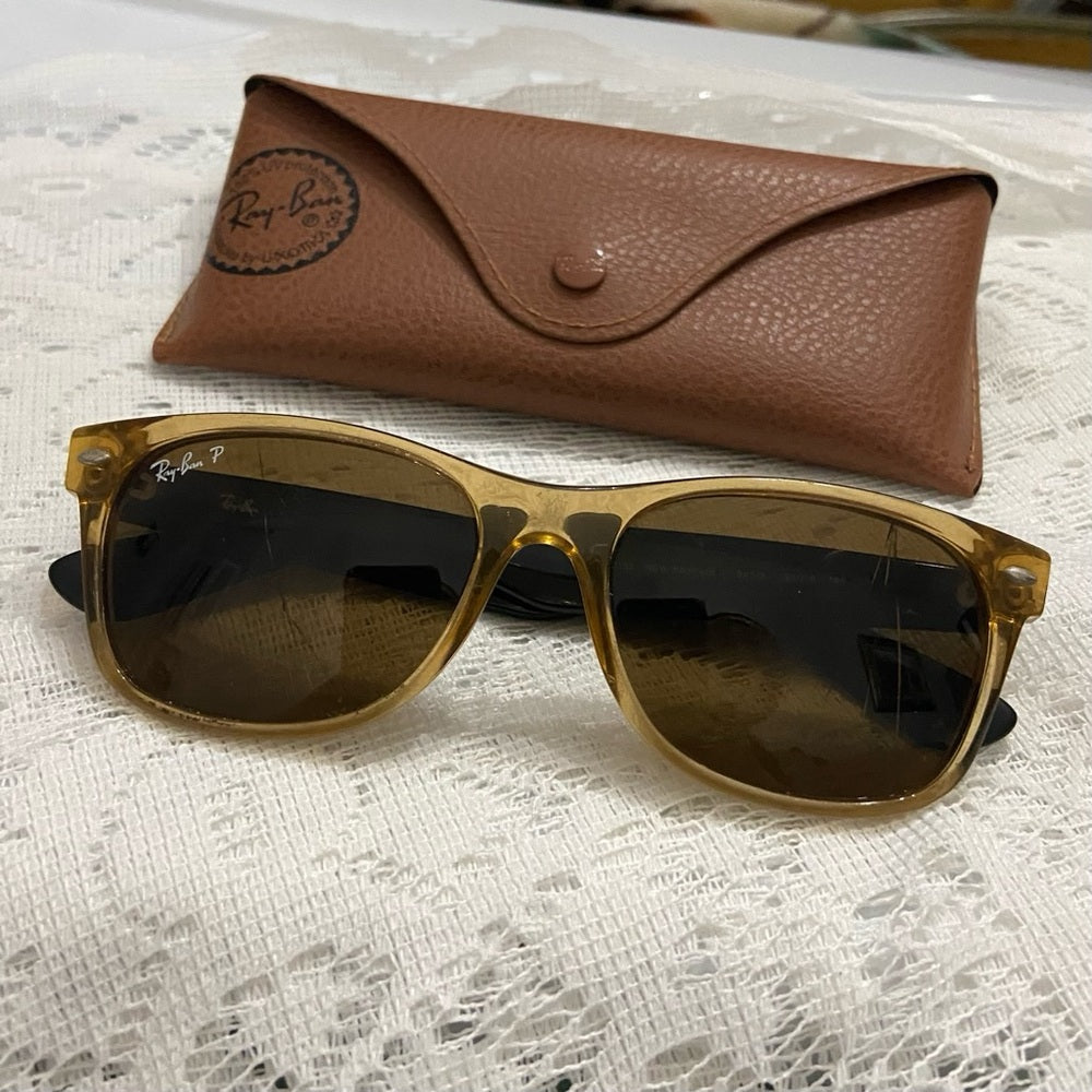 Rayban Wayfarer, Italy Amber Sunglasses RB2132 945/57 55#18 145 3P (Frame Only)