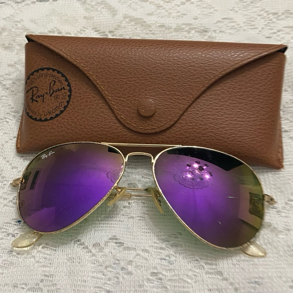Ray-Ban. Iridescent Purple-Green Sunglasses