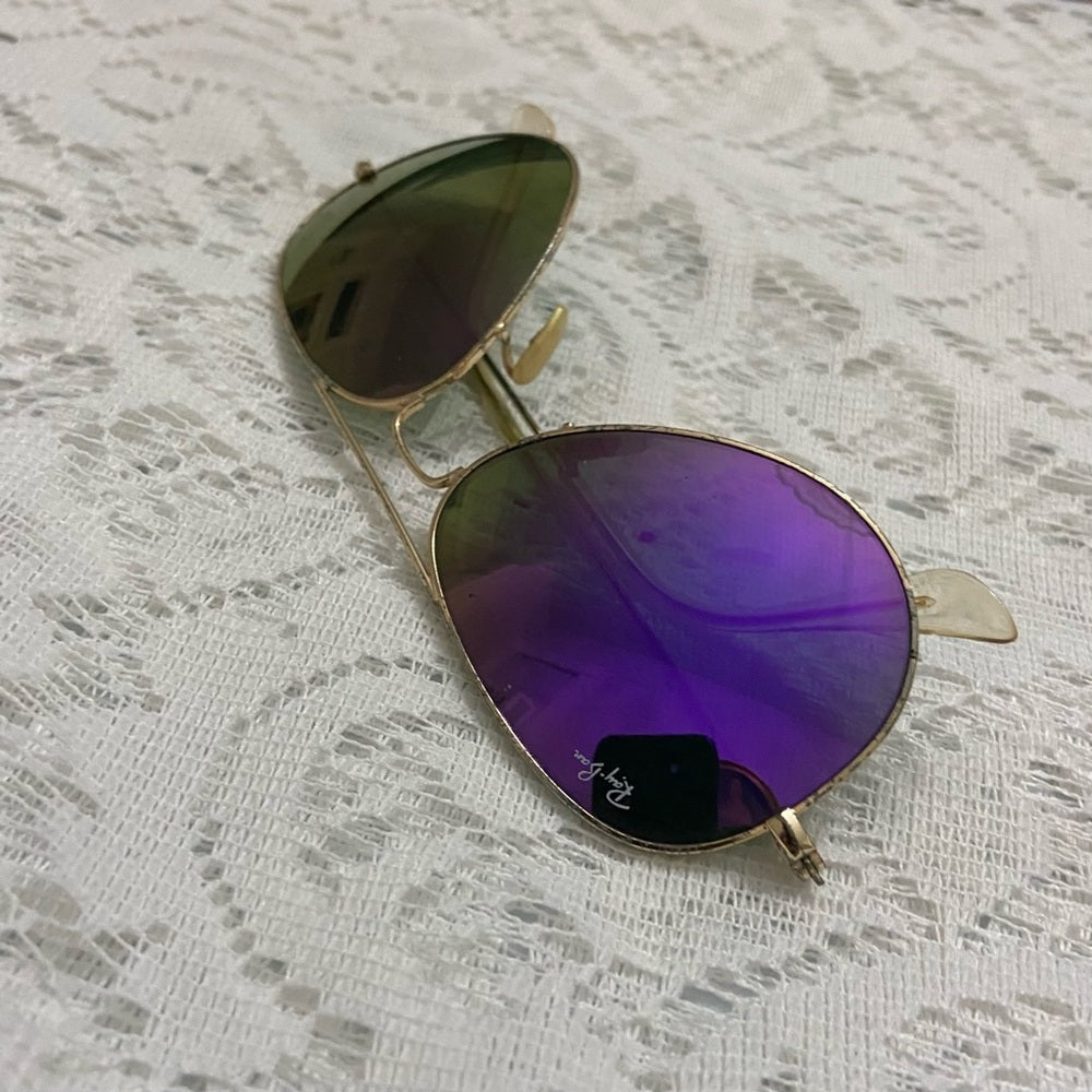 Ray-Ban. Iridescent Purple-Green Sunglasses
