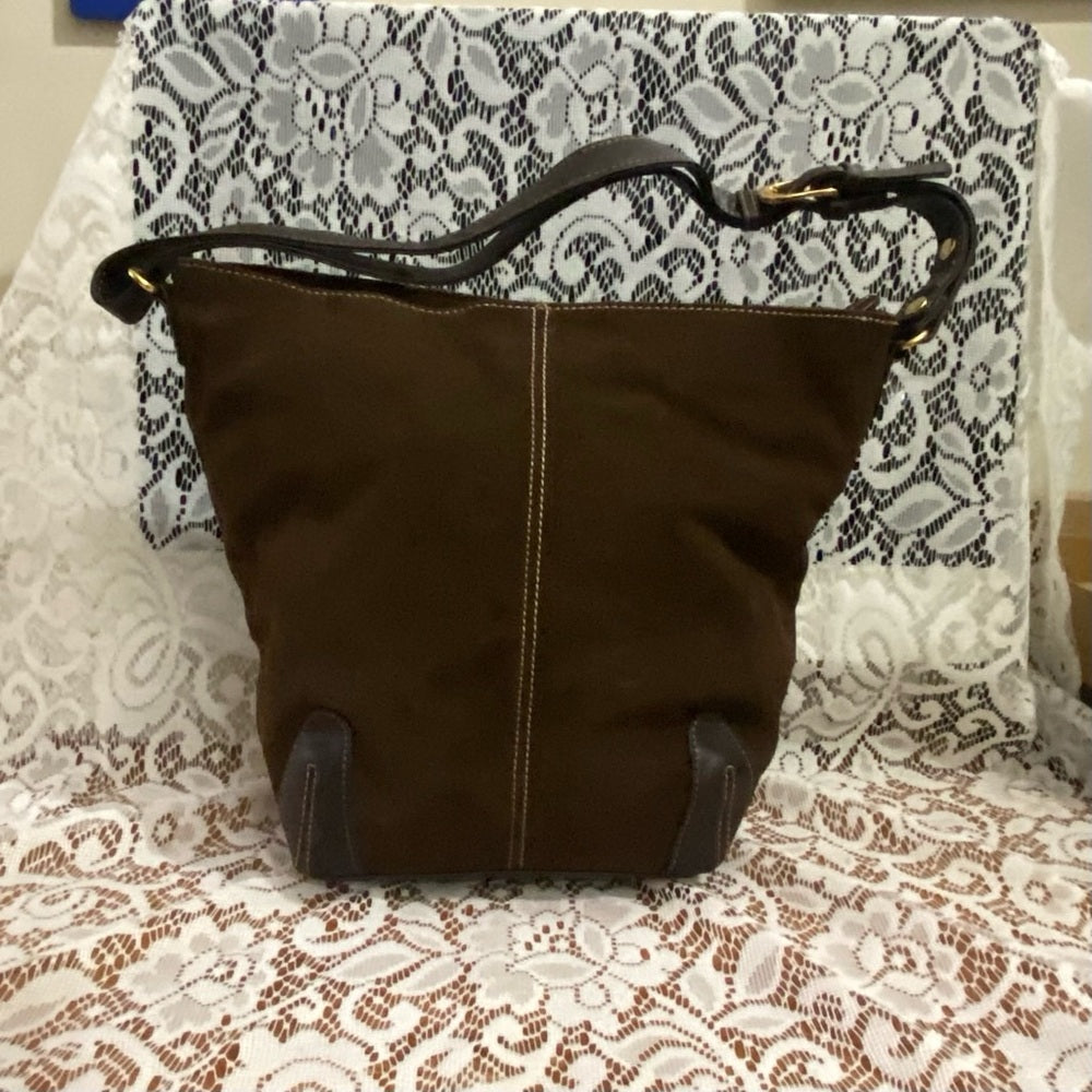 Vintage Genuine Brown Suede Leather Shoulder-Crossbody Bag