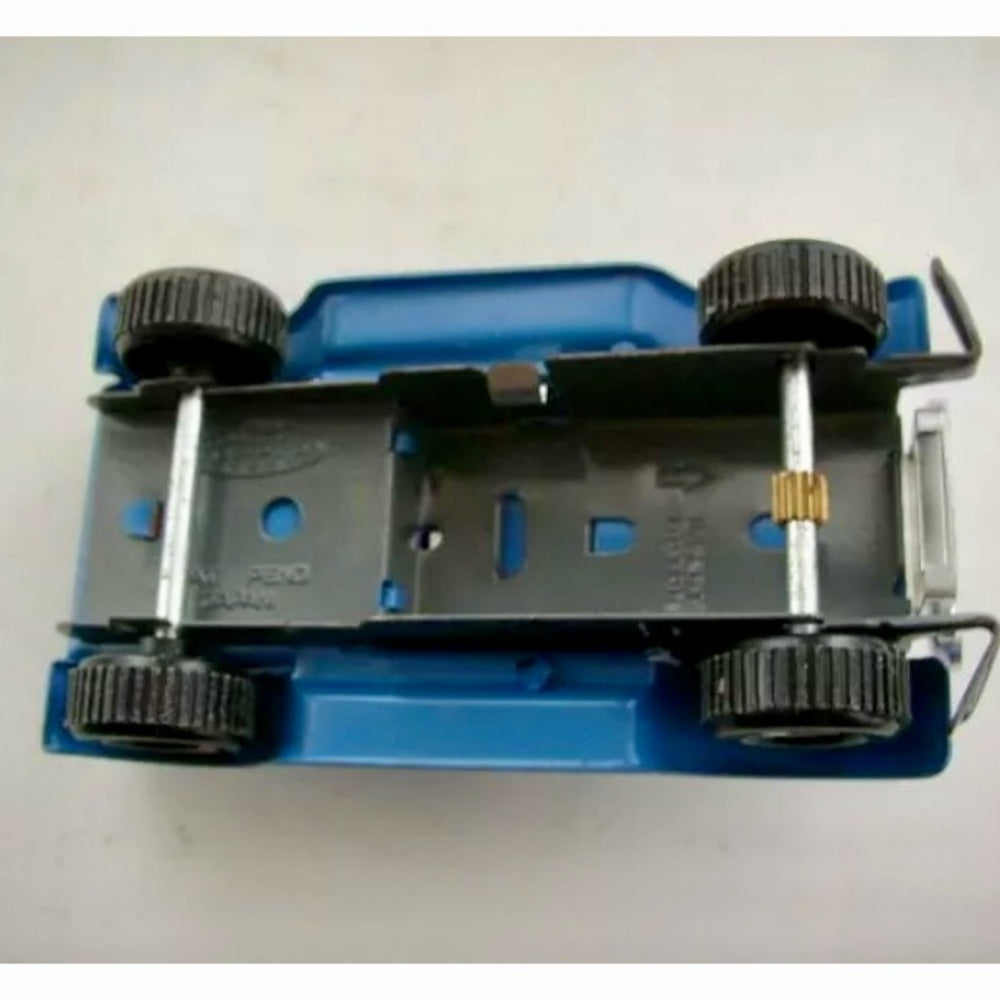 Vintage, 1940-50s Made in Japan, Blue-Silver Tin Jeep-Topper (L)