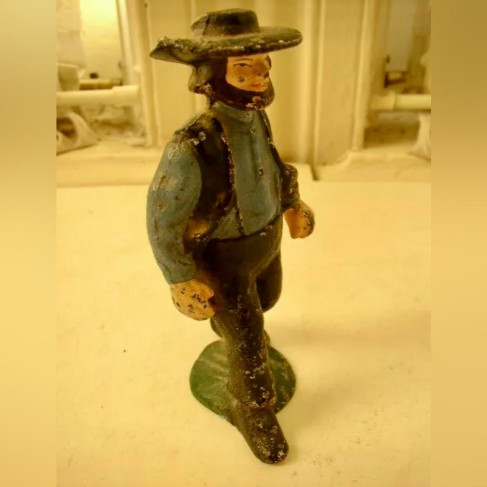 Vintage, Rare, 3-pc Cast Iron Amish Family