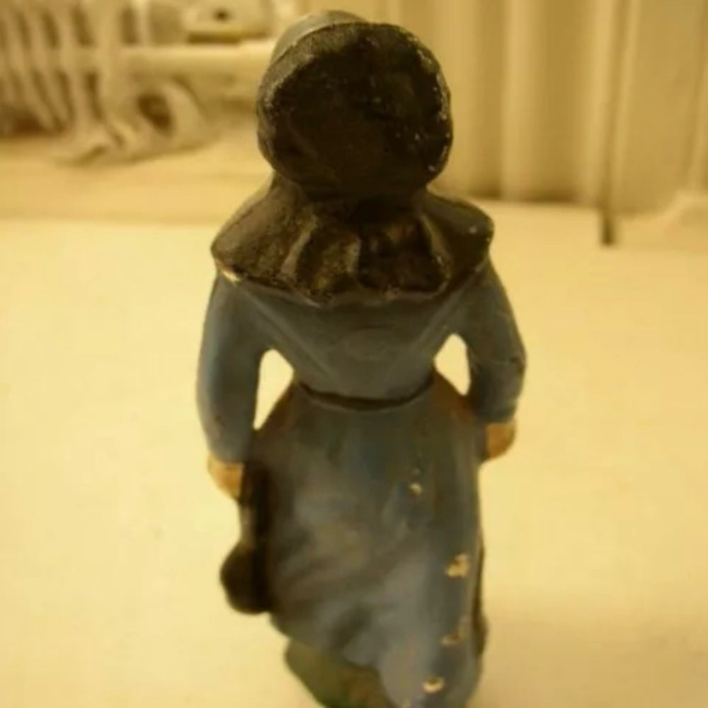 Vintage, Rare, 3-pc Cast Iron Amish Family